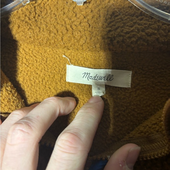Madewell Resourced Fleece Quilted Pocket Popover Womens Size Small - Picture 4 of 6